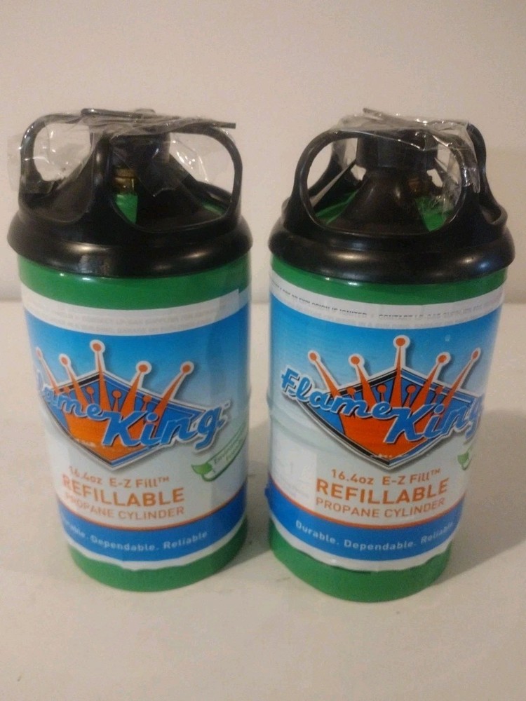 2-Pack 1lb Refillable Camping Propane Tank Cylinder 16.4 oz Ships Empty