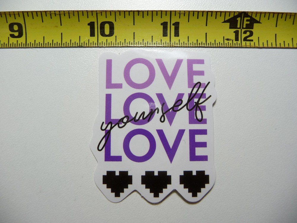 LOVE YOURSELF POSITIVE DECAL STICKER MOTIVATIONAL MOTIVATE
