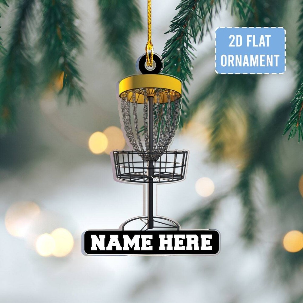 Custom Engraved Disc Golf Photo Ornament for Christmas Gifts-image