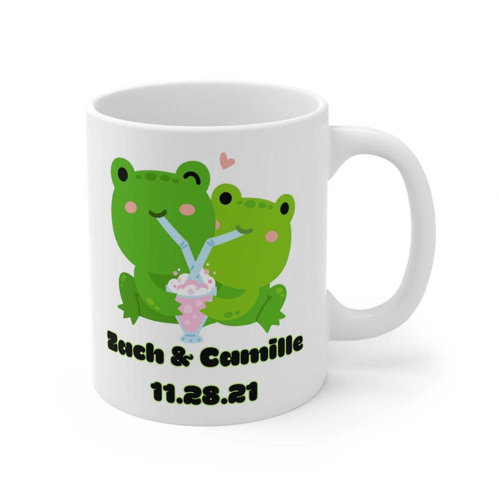 11oz Custom Ceramic Bestie Coffee Mug for Couples Cute Gift