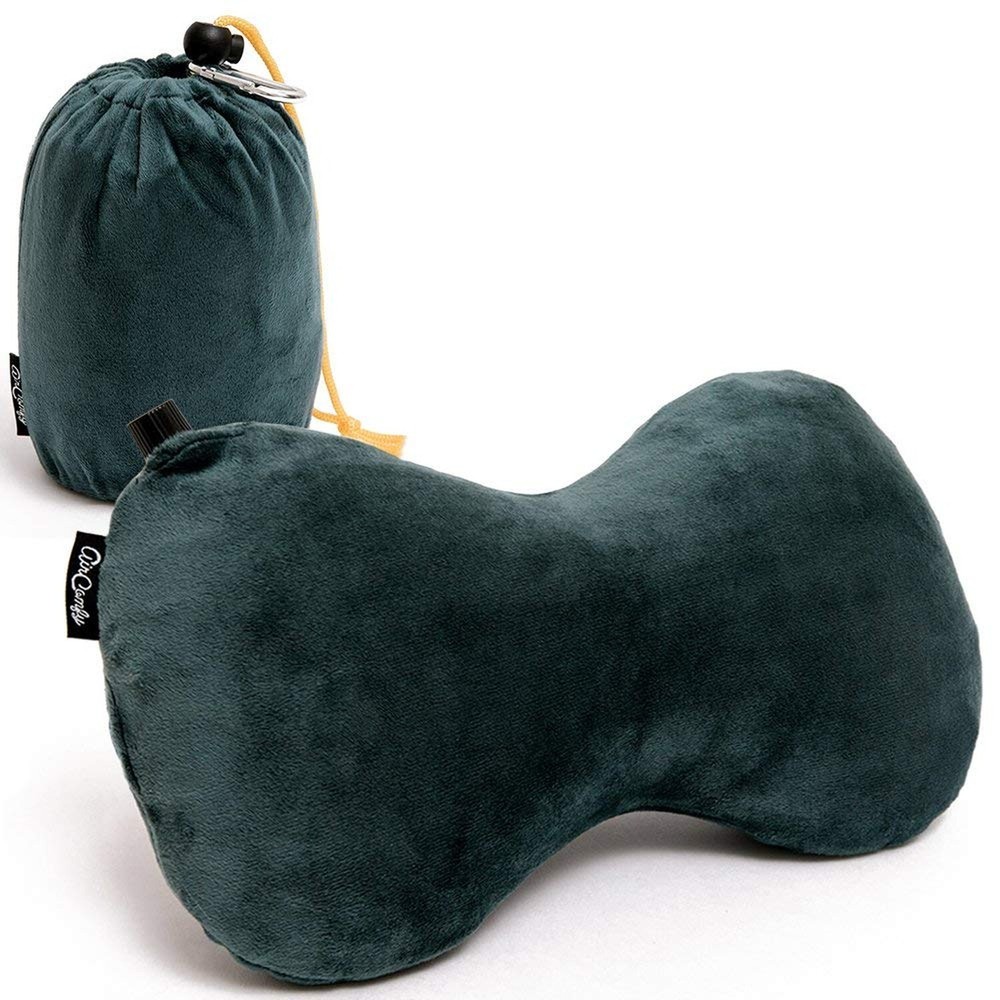 Ease Inflatable Travel Pillow with Luxuriously Soft Washable Cover - Ergonomi...