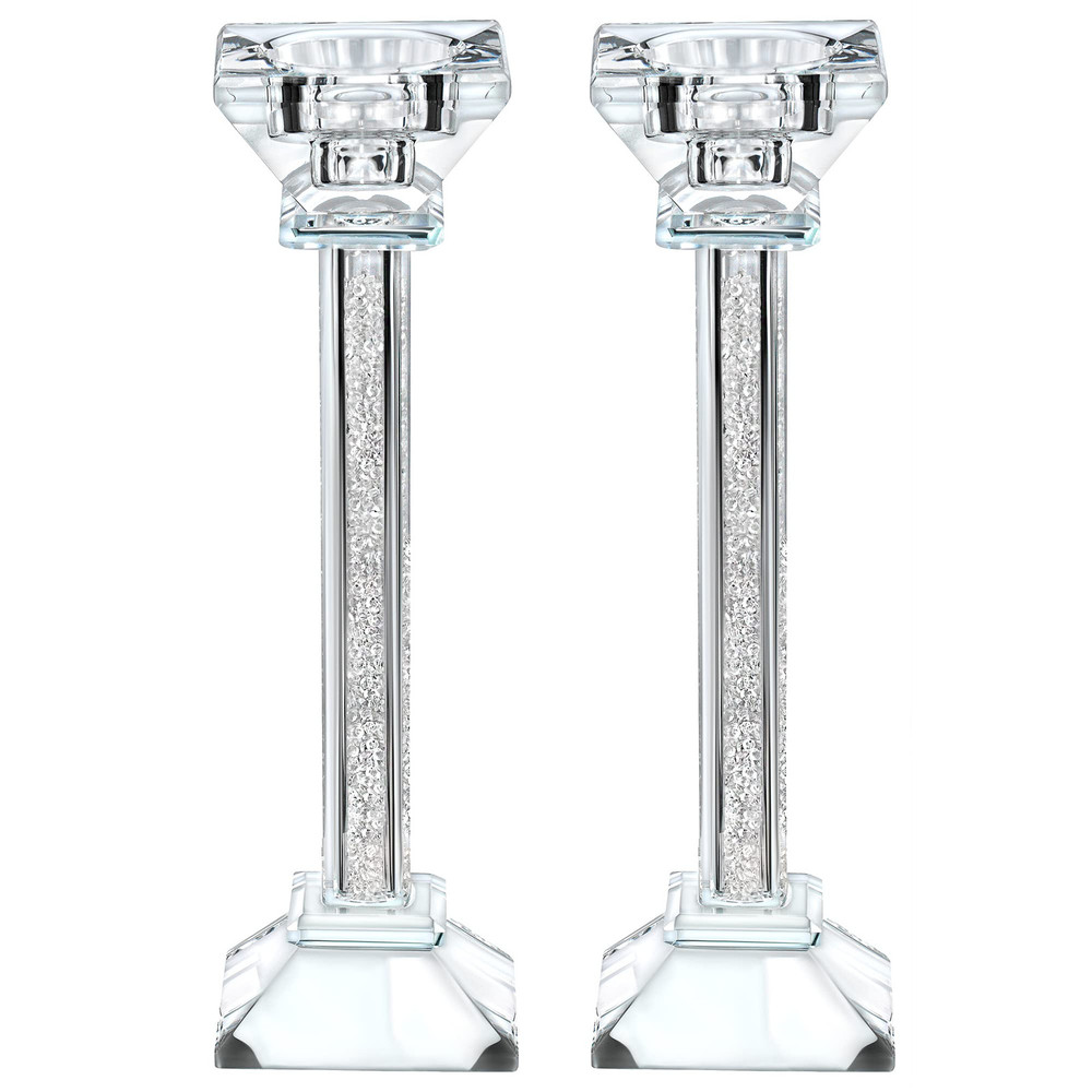 Crystal Candle Holders Set of 2-8.6