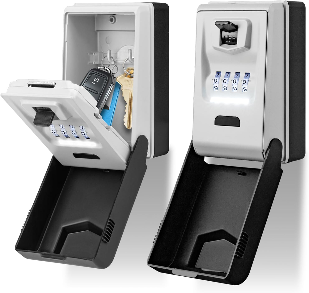 Key Lock Box outside Light up Dials Sturdy Waterproof Combination Key Holder