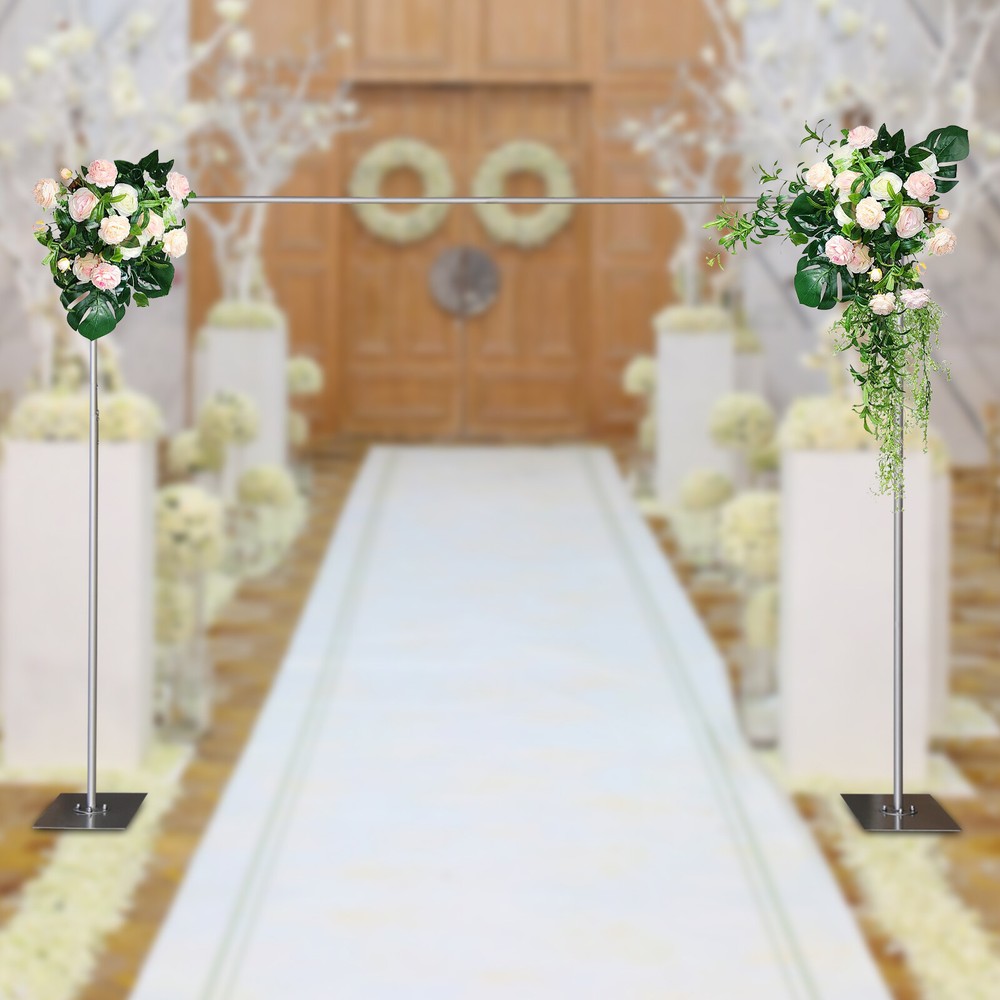 Heavy Duty Adjustable Pipe Drape Backdrop Stand with Steel Base