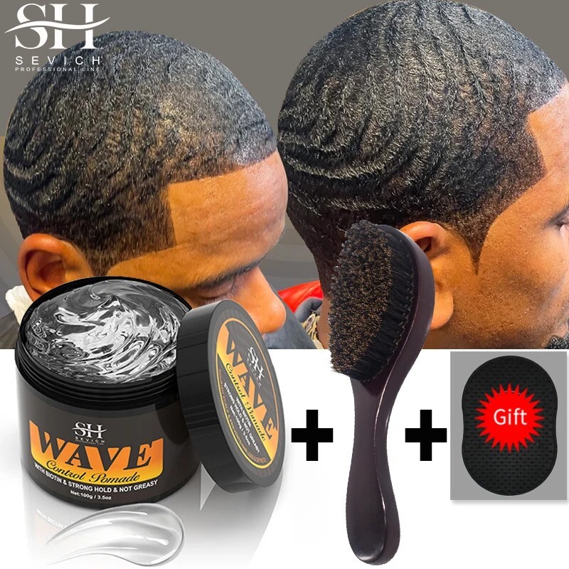 2025 360 Waves Layered Natural Wave Control Pomade for Black Men Strong Hold