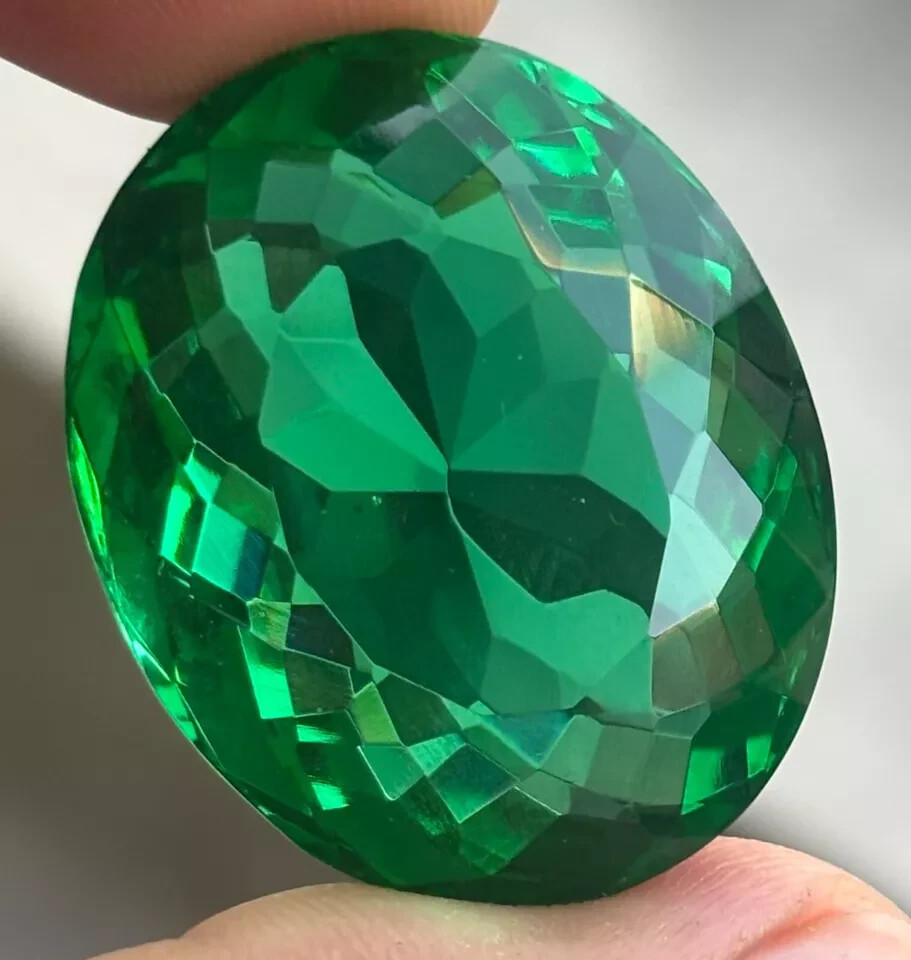 74.65 Ct Stunning Green Emerald Oval Cut Loose Gemstone Valentine Special