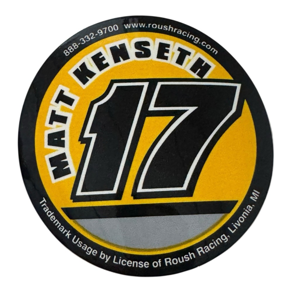 Vintage Matt Kenseth #17 NASCAR 3 Inch Round Sticker Decal