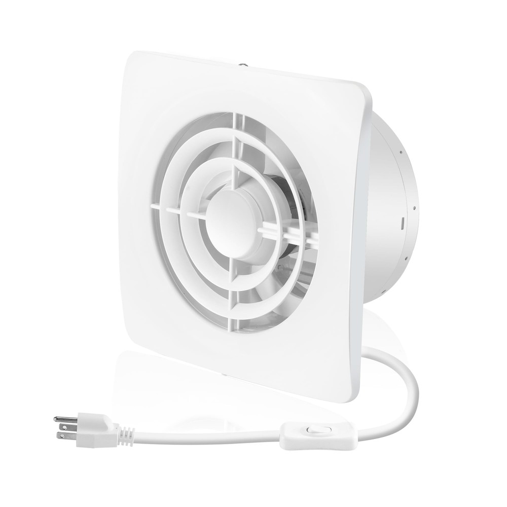 4-in Window Exhaust Fan for Bathroom, 12W Wall Mount Small Ventilation Fan fo...