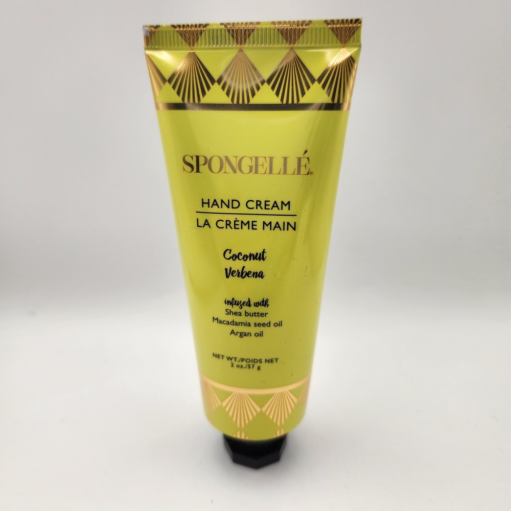 Spongelle Coconut Verbena Hand Cream with Shea Butter and Argan Oil 2oz