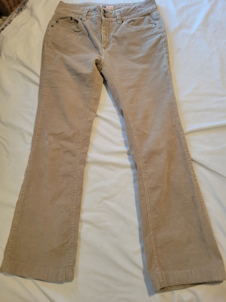 Womens Size 10 Beige Corduroy Faded Glory Stretch Pants