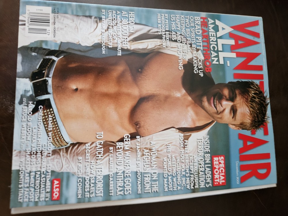 Vanity Fair December 2001. Brad Pitt, Osama Bin Laden's Terror Operation