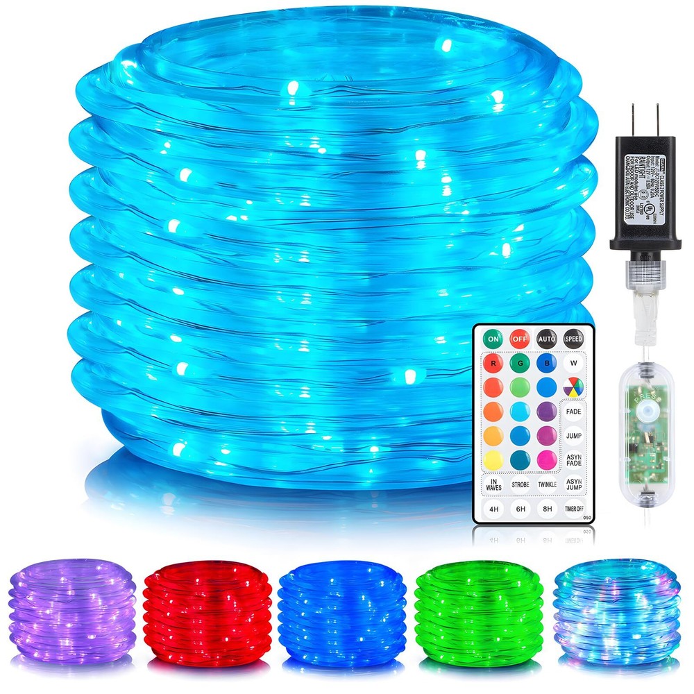 66ft 200 LED Rope Lights Outdoor, Waterproof 16 Colors Changing String Lights...