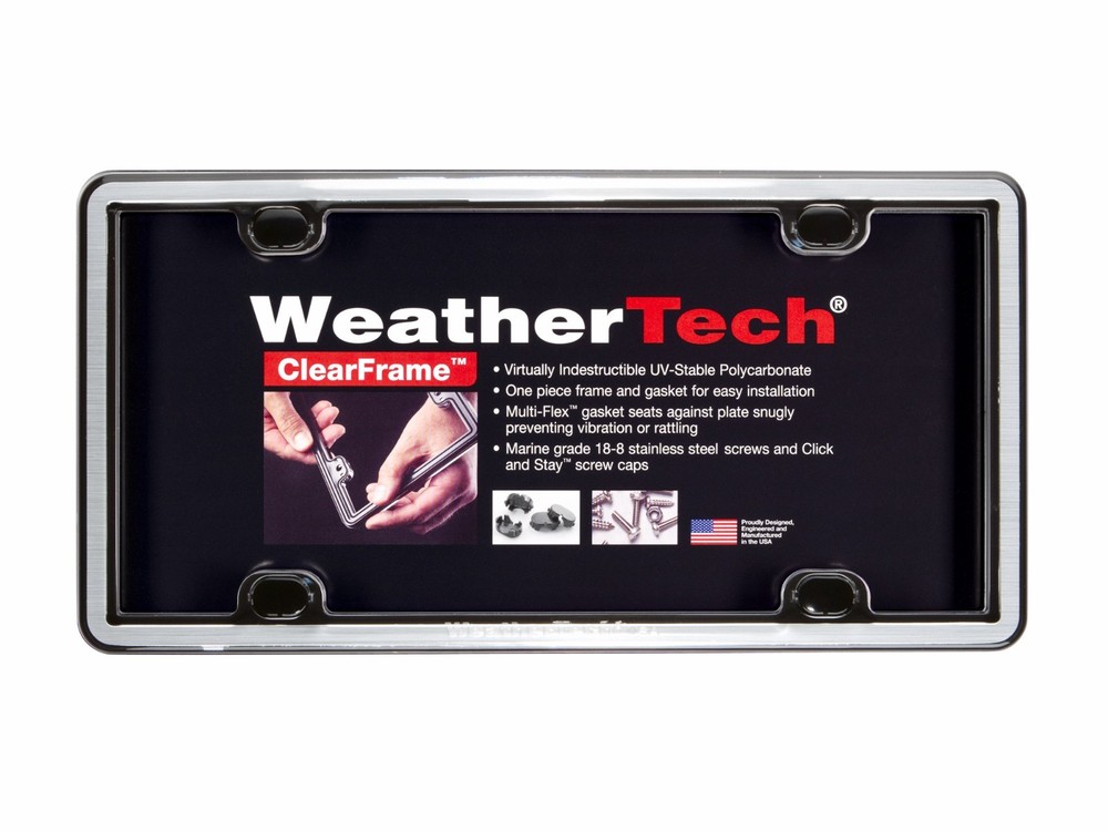 WeatherTech ClearFrame License Plate Frame- Durable Frame - 1 Pack - 17 Colors!