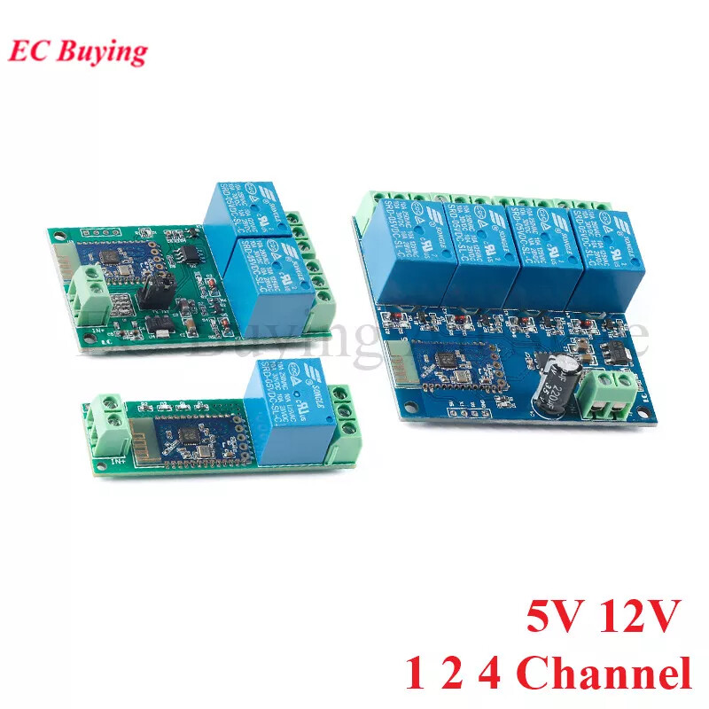 Bluetooth Relay Module 5V 12V Remote Control Switch Board for IoT Smart Home-image