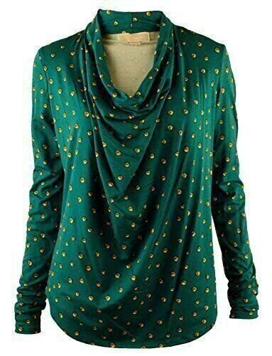 Michael Kors Womens Draped Pyramid Stud Print Blouse Top DSG Customer Return-image