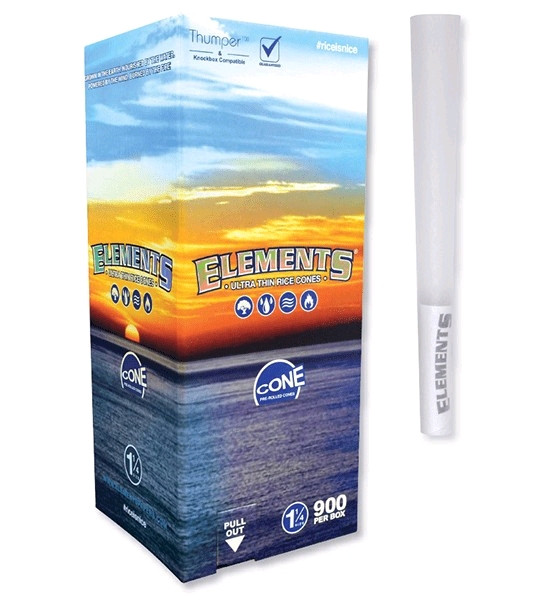 Elements Pre-Roll 84 mm 1 1/4 Cones | 900 Pack Bulk Box