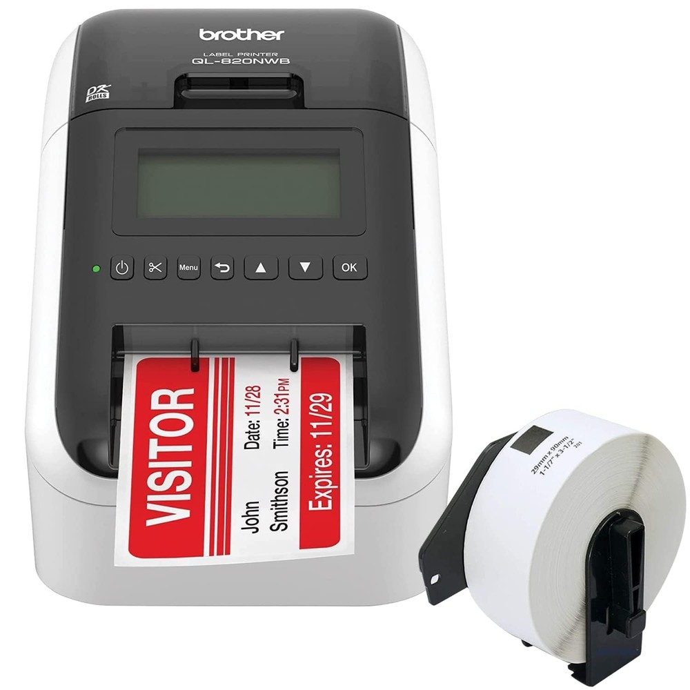 QL-820NWB Wireless Label Printer with WiFi Ethernet Bluetooth Connectivity