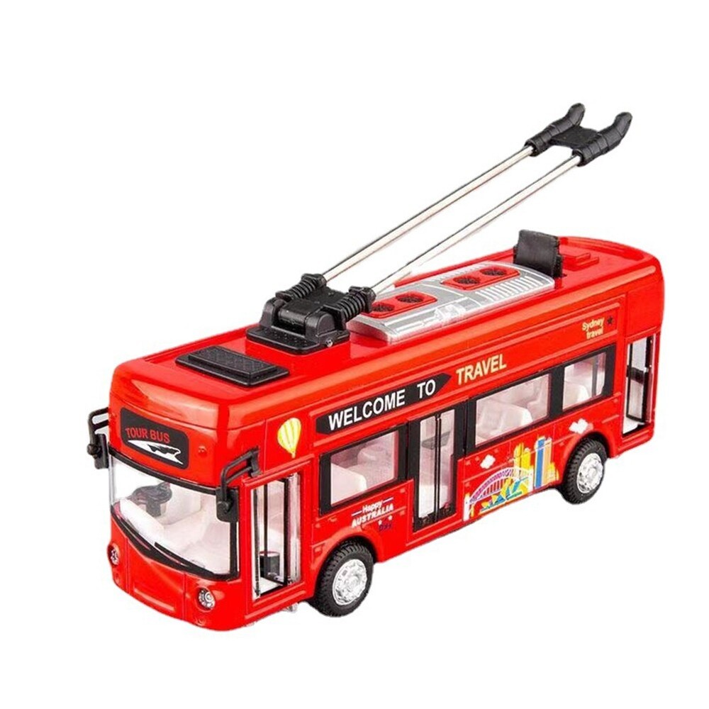 1:50 Kids Toys Alloy Bus Model London Single  Tram Bus Vehicles Car3193