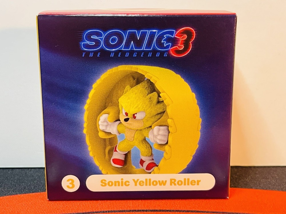 2024 McDonald's Happy Meal Toys Sonic 3 The Hedgehog #3 Sonic Yellow Roller New