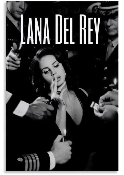 LANA DEL REY SMOKING BLACK & WHITE POSTER