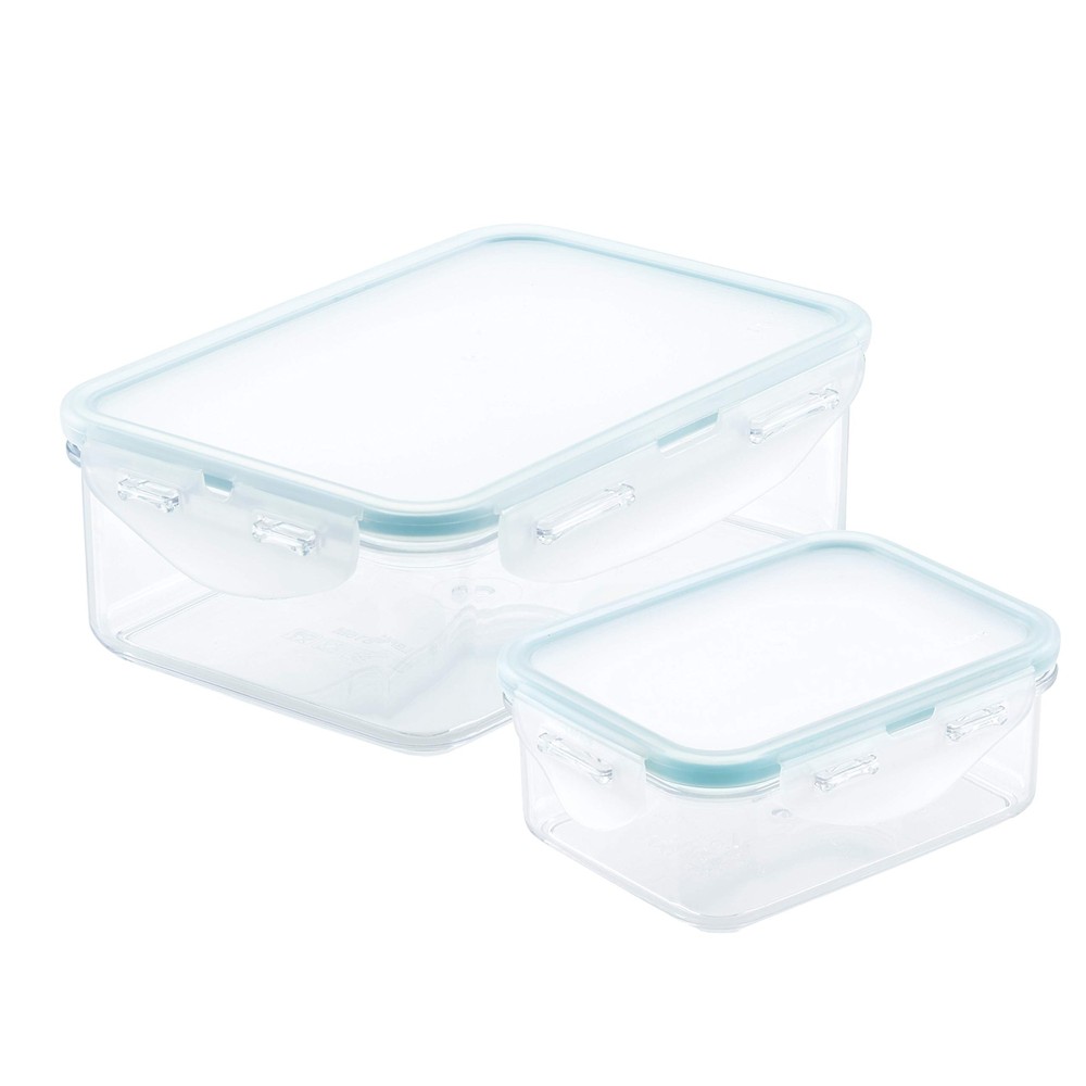 LOCK & LOCK Purely Better Rectangular Food Container Set, 4 Piece - Clear