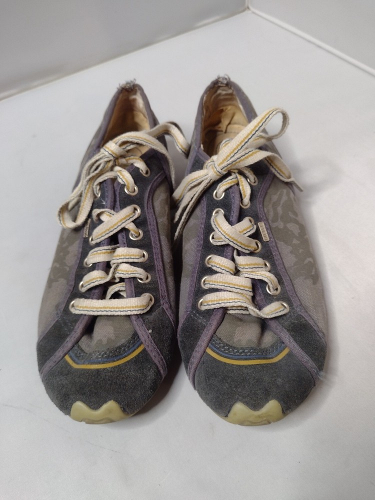 Diesel Shoes Womens  Downey Camouflage Sneakers 7.5 Blue Lace Up Low Top HG1