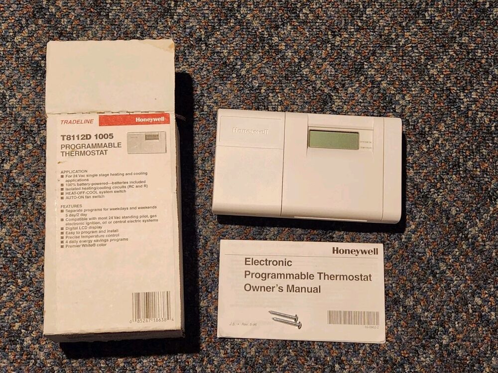 Honeywell T8112D1005 Electronic Low Voltage Programmable Thermostat White