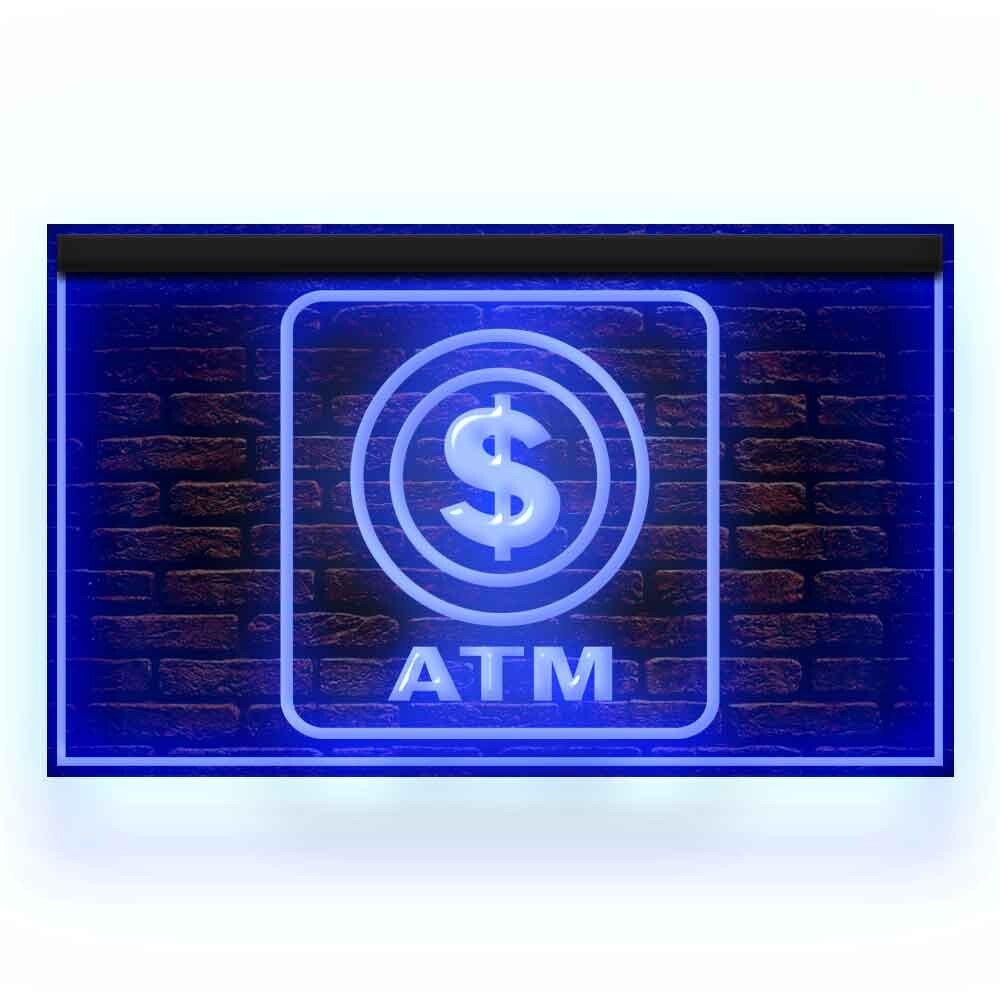 ATM Machine Neon Sign for Convenience Stores – Glow in the Dark Night Light  -image