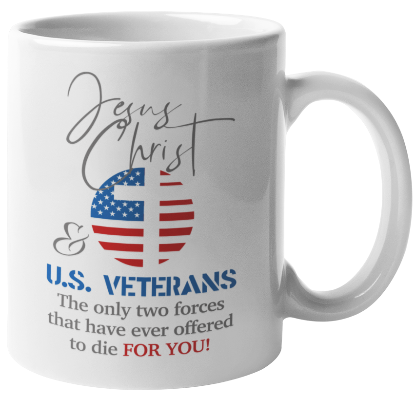 Jesus Christ And U.S Veterans. American Pride Coffee & Tea Mug