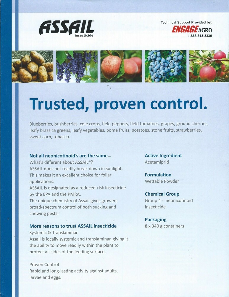 Farm Insecticide Brochure - Assail Engage Agro - Berry Field Crop c2016 (F7393)