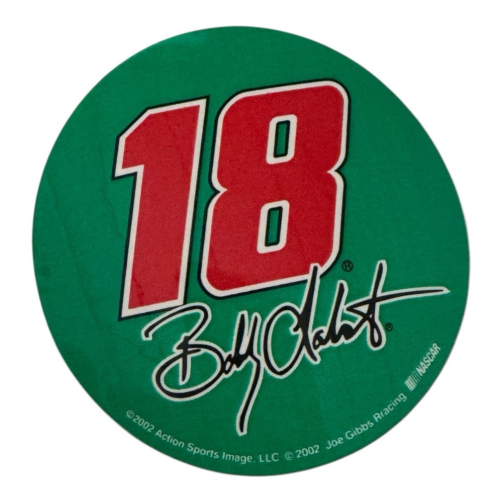 Bobby Labonte #18 Vintage NASCAR 3 Inch Round Sticker Decal