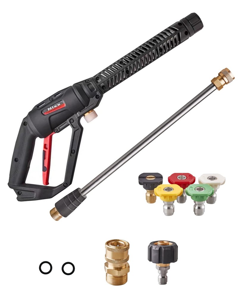 Pressure Washer Gun with Power Wash Extension Wand 4000PSI, 5 Sprayer Nozzle ...
