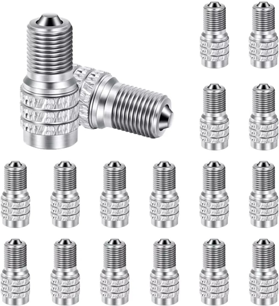 20 Pcs Heavy-Duty Metal Valve Stem Caps for Trucks, Cars, RVs & Semis - Double Seal Design