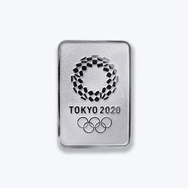 Tokyo 2020 Olympic Silver Quad Emblem Pin Badge Official Licensed