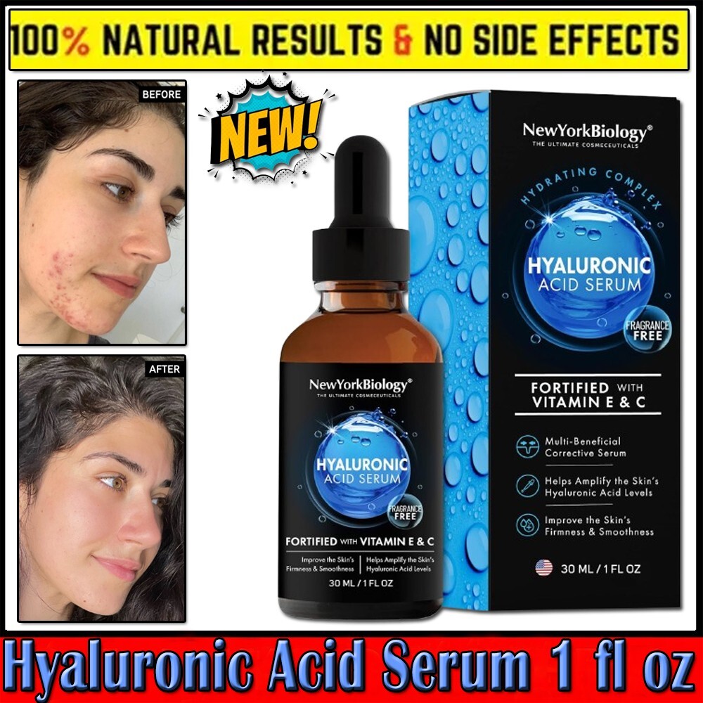 Hyaluronic Acid, Vitamin C AntiAging Wrinkle Serum 1oz/30ML