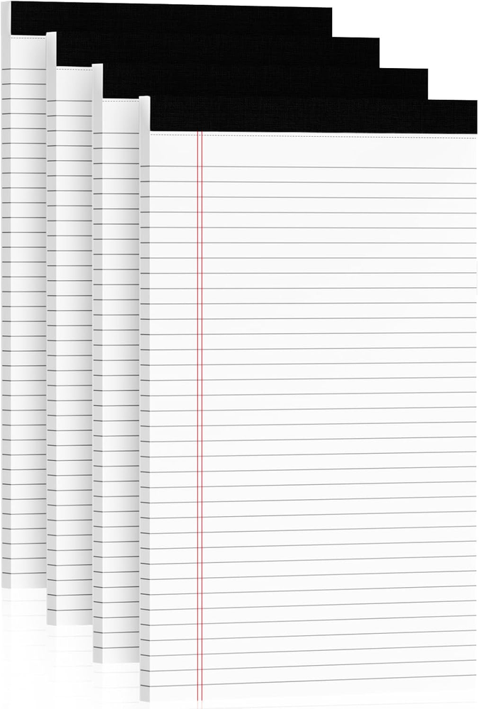 Note Pads 8.5 X 14 Wide Ruled, 4 Pack Legal Pads 8.5 X 14 White Paper Pads Lined
