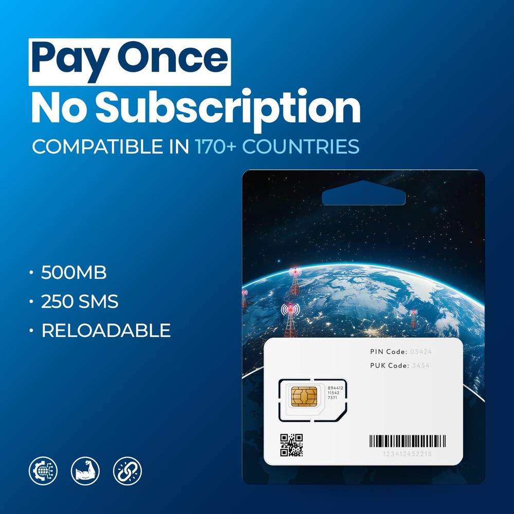 Global IoT SIM Card with 500MB Data and Lifetime Connectivity  -image