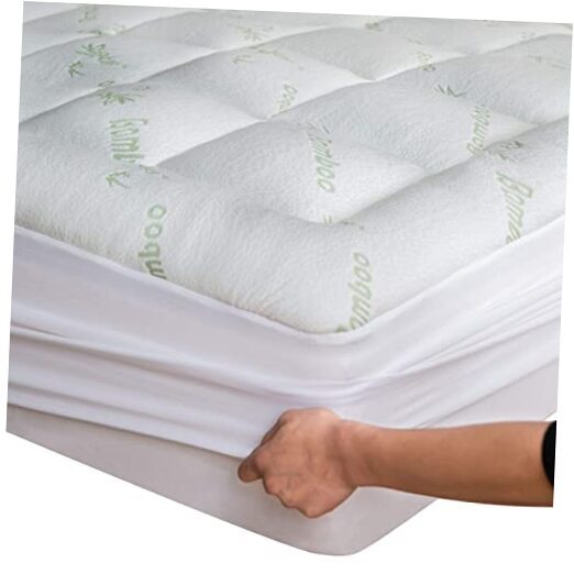 Viscose Made from Bamboo Mattress Topper - Thick Cooling Breathable Queen Green