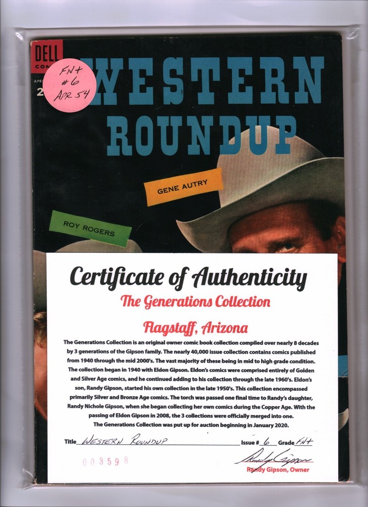 Dell GIANT Western Roundup #6 (Roy Rogers) Golden Age FN+ {Generations}