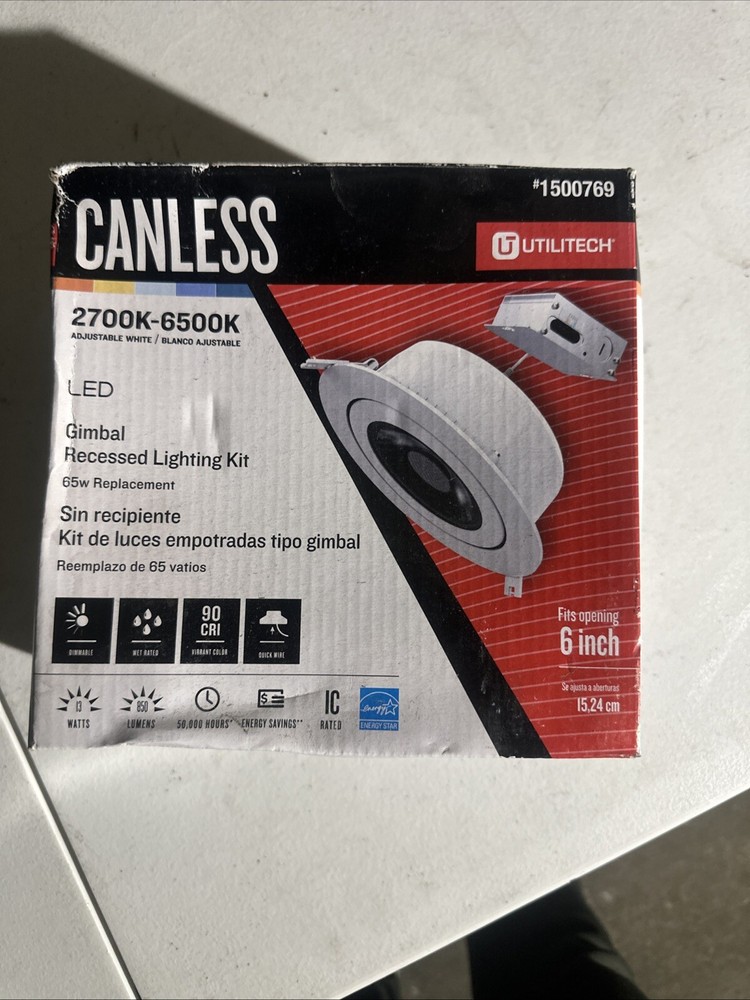 2xUtilitech Canless Recessed Light Kit 6