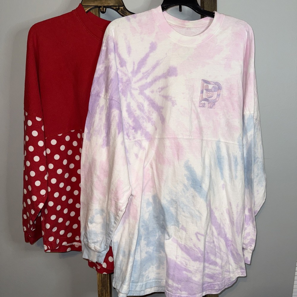 Disney Parks Retro WDW Logo Long Sleeve T-Shirt Unisex XL 2-Pack