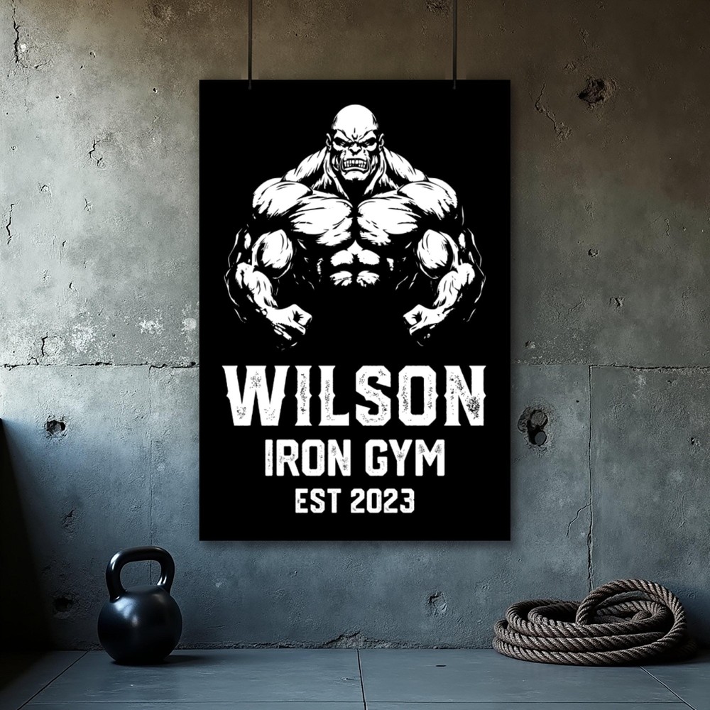 Custom Gym Motivation Poster - Fitness Wall Art with Inspirational Quote  -image