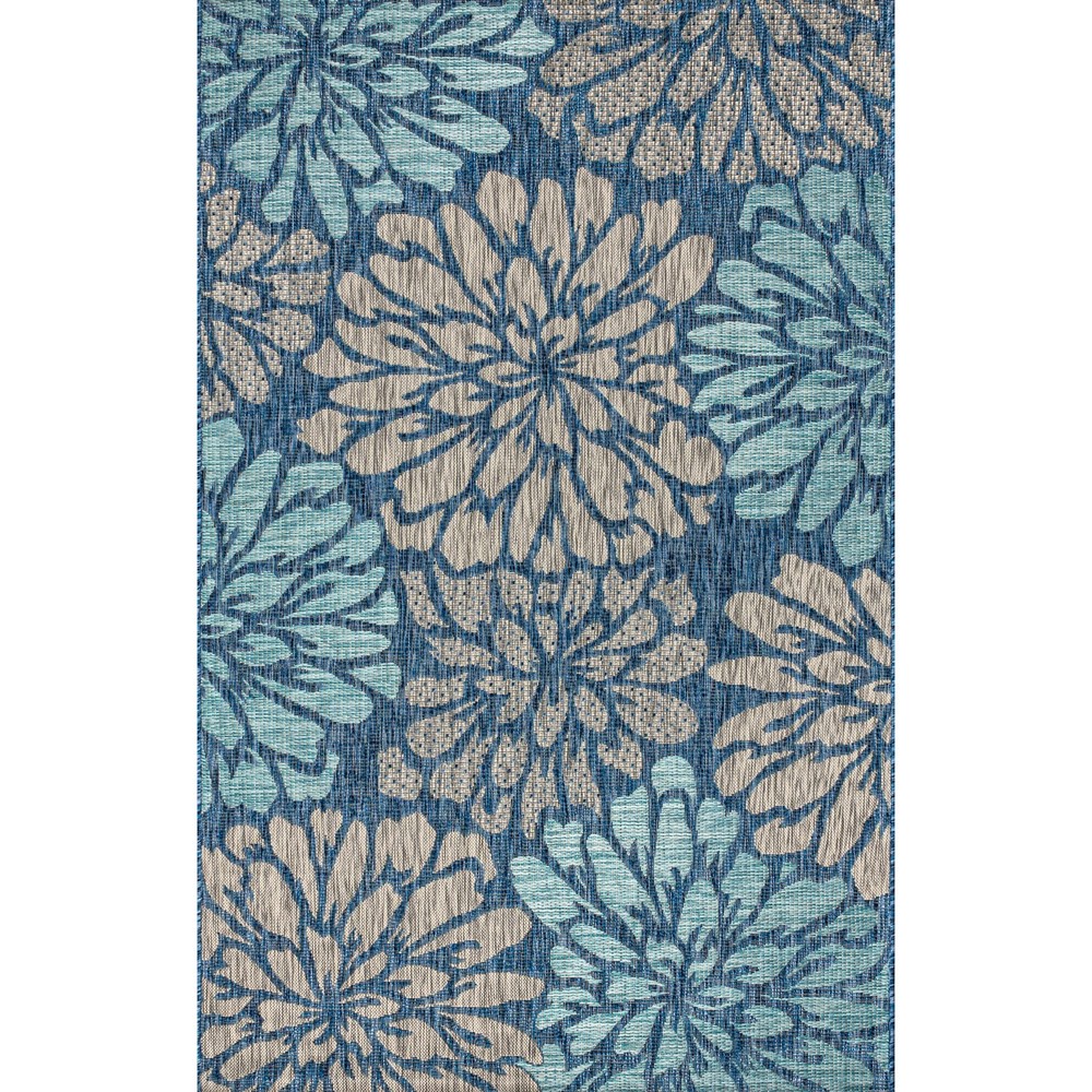 Floral Textured Weave Indoor Outdoor Rug by JONATHAN Y