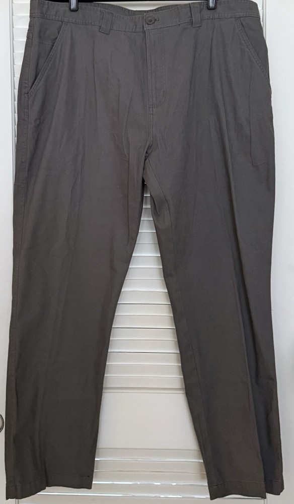 Reel Legends Canvas Cotton Pants Men's Size 42 X 32 Gray Fishing Outdoors-B500
