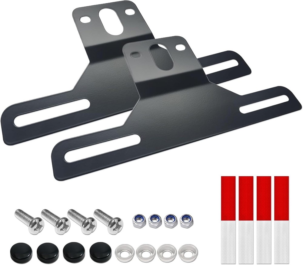 2 Pack Trailer License Plate Bracket Holder Car Tag Frame for Truck RV Boats