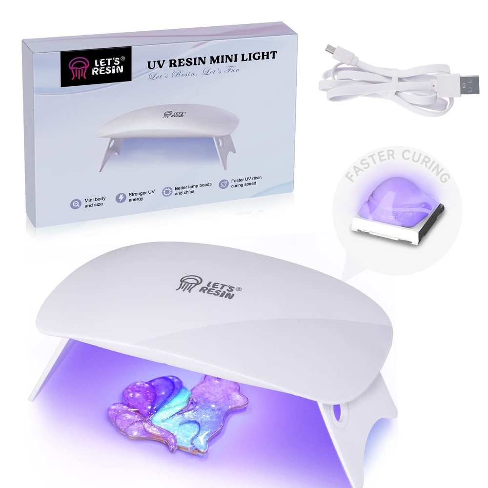 Powerful LET'S RESIN Mini UV Light for Faster Resin Curing