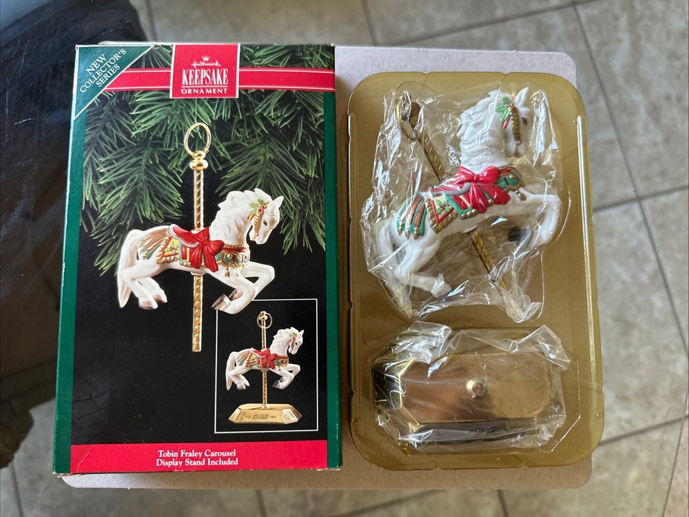 1992 Hallmark Keepsake Ornament Tobin Fraley Carousel Horse 1st in Series