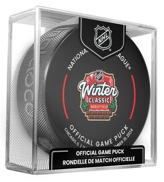 Winter Classic 2025 Official NHL Game Puck Cubed Blackhawks Blues Wrigley Field