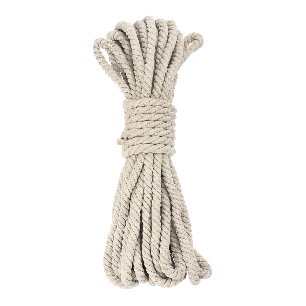 0.5 Inch 50 Feet Macrame Cord, Cotton Cord Rope String - White Beige