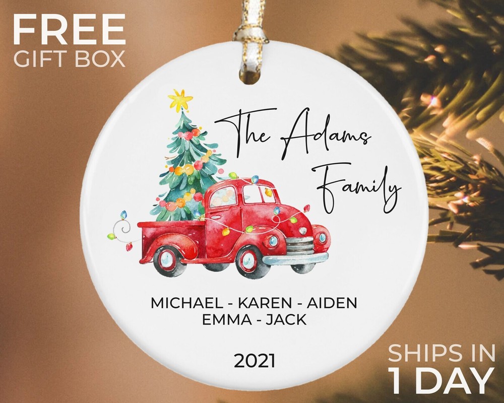 Personalized Family Christmas Ornament - Custom Holiday Keepsake for Your Loved Ones